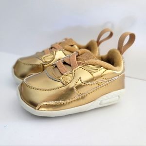 Nike Air Max 90 Metallic Gold Baby Infant Crib Shoes sneakers tennis shoes